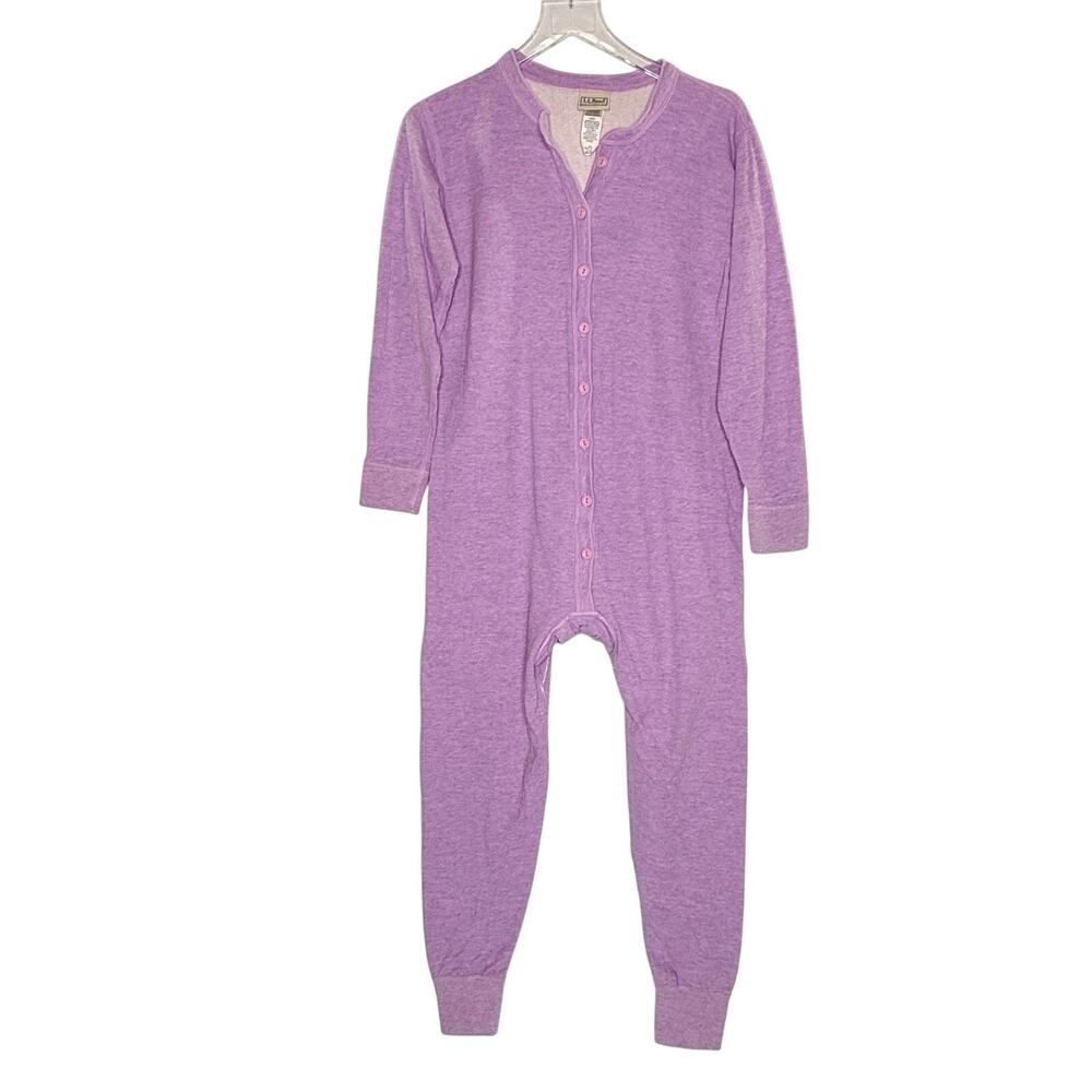 L.L. Bean Vintage Two Layer River Driver Union Suit Long John S Purple Base RARE